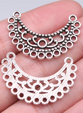 10个/包 34x20mm 古银色锌合金材质 耳环连接件 ABD-C15153