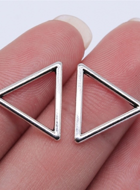 20个/包 15x15mm 多色 锌合金 镂空三角形吊坠 ABD-C14223