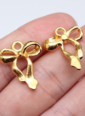 10个/包 17x22mm 多色DIY饰品配件 蝴蝶结吊坠 ABD-C13301