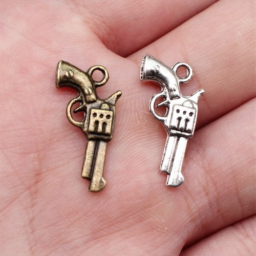 20个 22x12mm 多色锌合金材质 DIY饰品配件 手枪吊坠 ABD-C10321