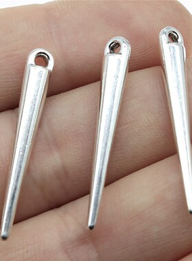 10个/包 34x5x4mm 多色DIY饰品配件尖锥子锥子长锥子珠子