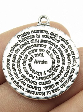 5个/包 32x28mm 古银色 DIY饰品配件 欧美流行吊坠 ABD-C10870