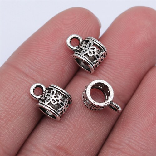 20个/包 7x7mm 古银色锌合金 DIY配件手工 挂头 ABD-C14577