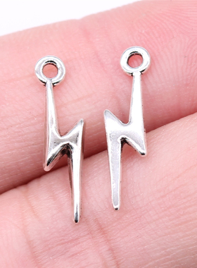 40个/包 20x5mm 多色 锌合金材质 闪电吊坠 ABD-C15288