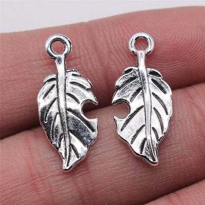 10个/包 22x10mm 多色DIY饰品配件树叶吊坠 ABD-C11629