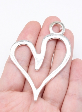 2个/包 66x46mm 多色手工配件DIY 爱心吊坠 ABD-C11575