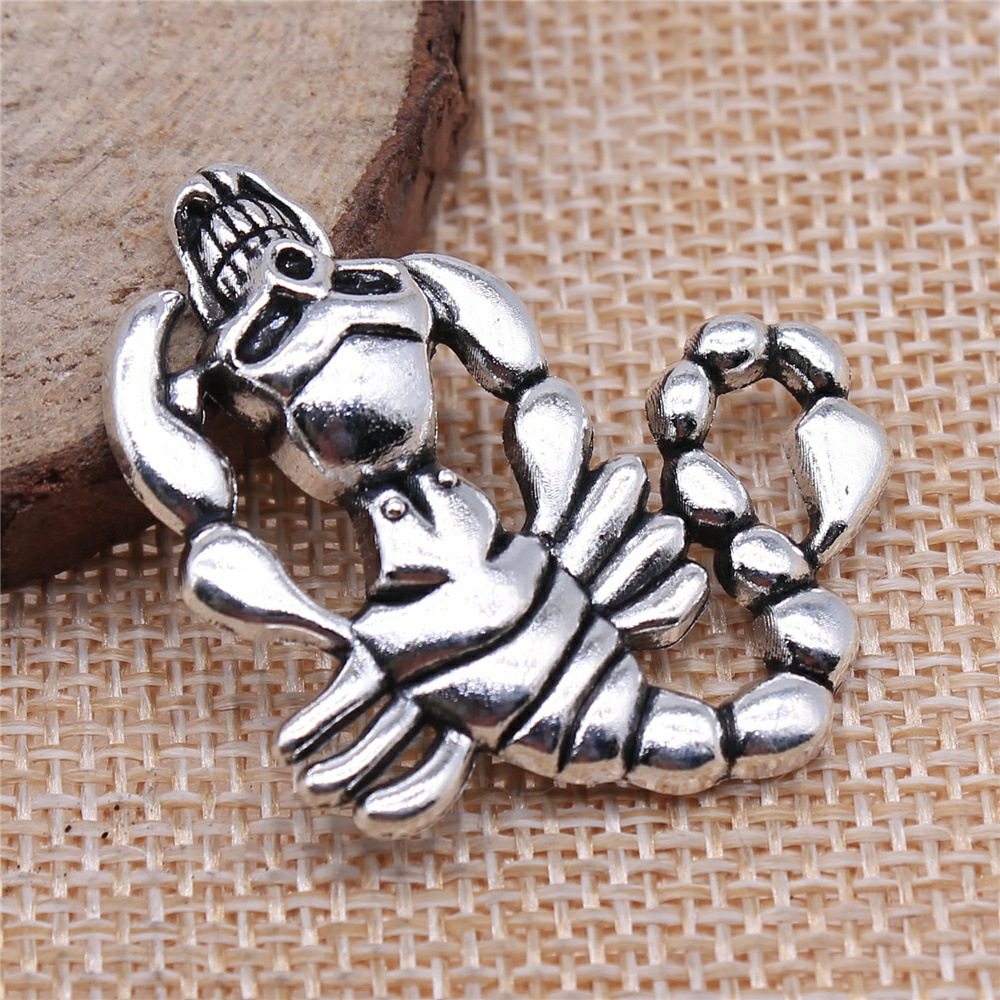 5个/包 37x33mm 多色 diy饰品配件 蝎子骷髅吊坠 b11913-a12320