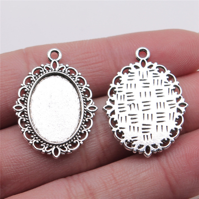 10个/包 内入13x18mm/18x25mm/30x40mm椭圆时光宝石底托配件