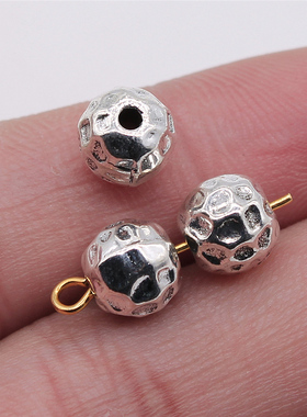 10个/包 7x8mm 多色 DIY饰品配件 不规则小孔珠珠子 ABD-C13727