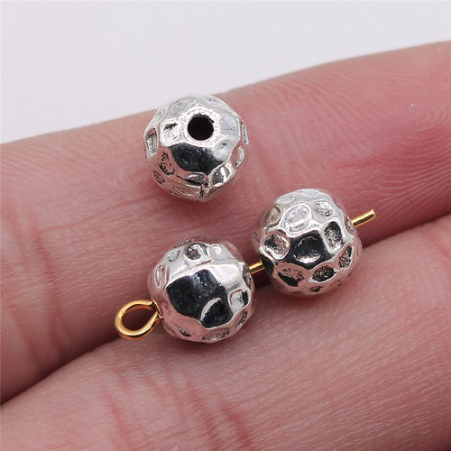 10个/包 7x8mm 多色 DIY饰品配件 不规则小孔珠珠子 ABD-C13727