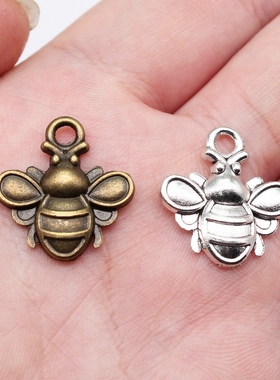 5个/包 20x21mm 多色锌合金材质 蜜蜂吊坠 ABD-C11186