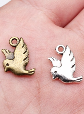 20个/包 15x11mm 多色DIY饰品配件小鸟吊坠 ABD-C10109