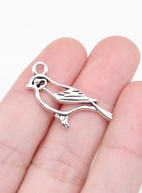 10个/包 27x11mm 多色DIY饰品配件小鸟吊坠 ABD-C11677