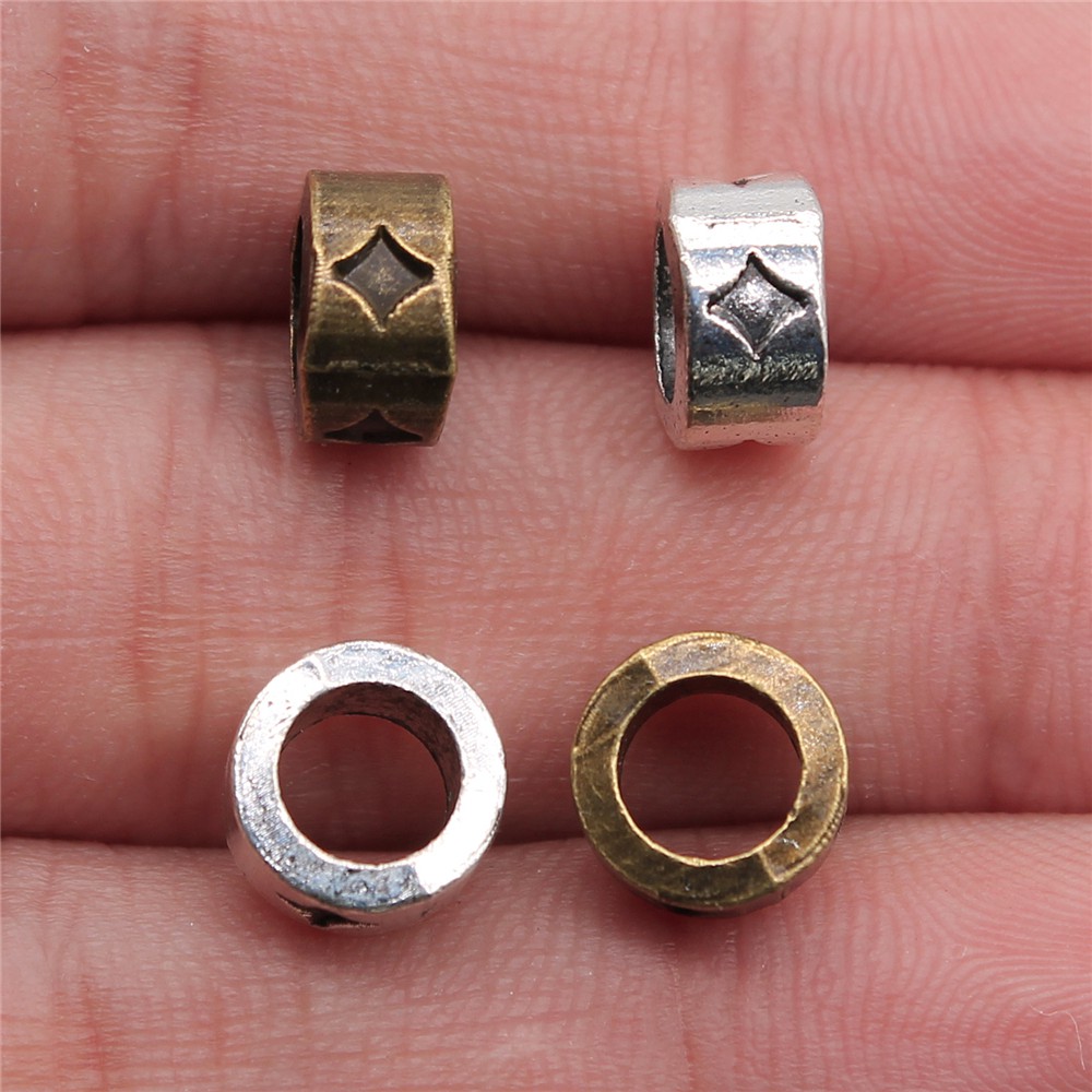 10个/包 9x9x5mm 多色星星大孔珠隔位珠珠子 ABD-C11091