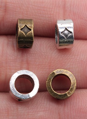 10个/包 9x9x5mm 多色星星大孔珠隔位珠珠子 ABD-C11091