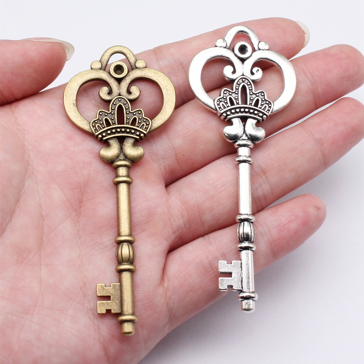 2个/包 82x32mm 多色DIY饰品配件大钥匙吊坠 ABD-C11293