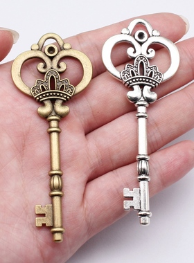 2个/包 82x32mm 多色DIY饰品配件大钥匙吊坠 ABD-C11293