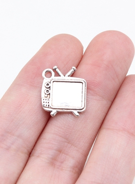 20个/包 15x13mm 古银色锌合金 复古电视机吊坠 ABD-C15662