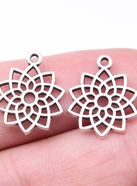 20个/包 17x15mm 古银色 配件 DIY手作配件 查克拉吊坠
