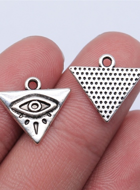 20个/包 14x13mm 多色DIY饰品配件三角形眼睛吊坠 ABD-C14438