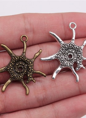 10个/包 32x30mm 多色DIY饰品配件 海洋动物吊坠 ABD-C10968