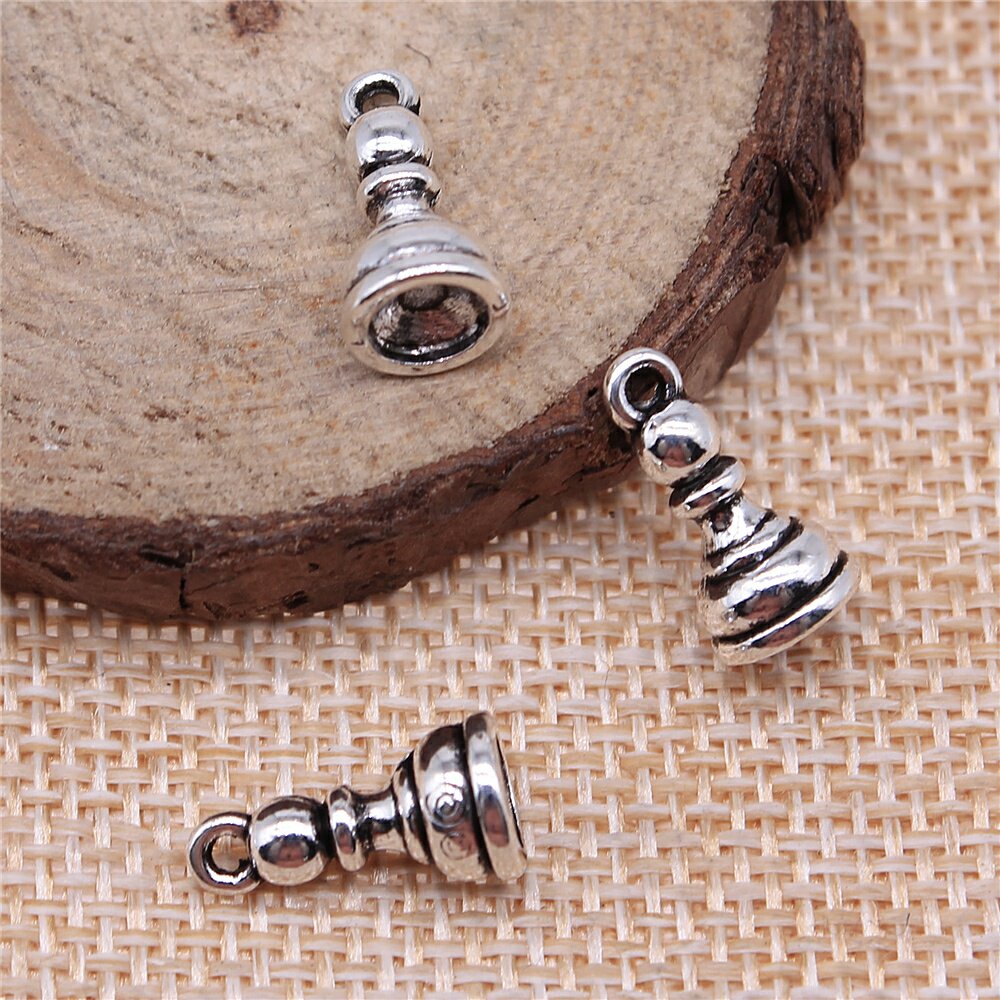 12个/包 14x8mm diy饰品配件 国际象棋 小兵吊坠 b11681-a11386