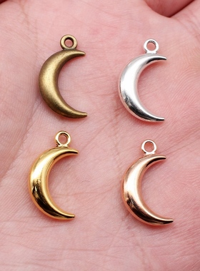 10个/包 18x10mm 多色DIY饰品配件月亮吊坠 ABD-C14454