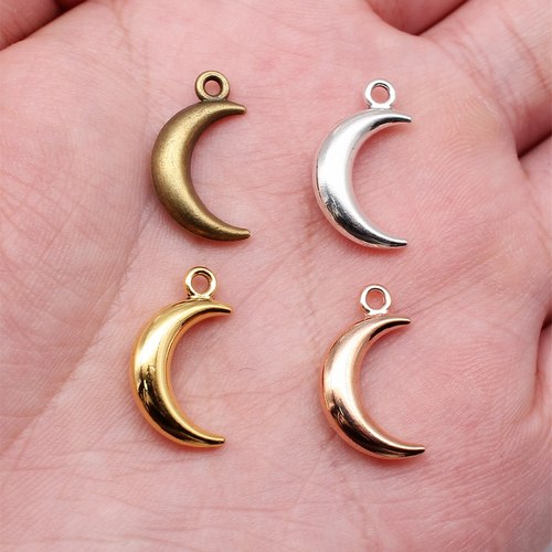 10个/包 18x10mm 多色DIY饰品配件月亮吊坠 ABD-C14454