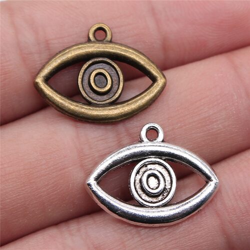 10个/包 21x16mm 多色DIY饰品配件 眼睛吊坠 ABD-C10298