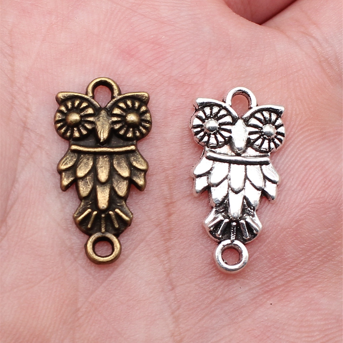 20个/包 21x11mm 多色锌合金材质 猫头鹰连接件 ABD-C10563