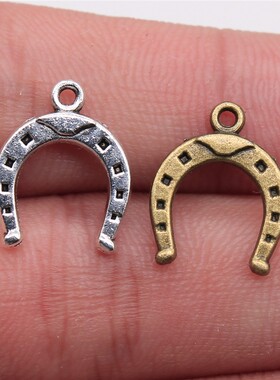 40个/包 16x13mm 多色DIY饰品配件 马鞋吊坠 ABD-C10401