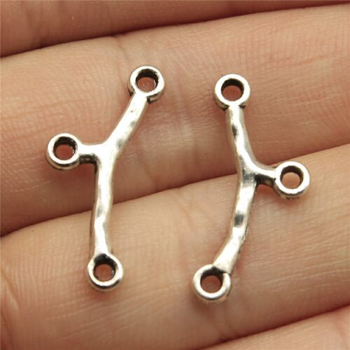 10个/包 24x10mm 古银色 DIY饰品配件 树枝连接件 ABD-C12381