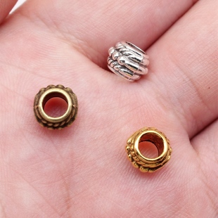 ABD 20个 多色DIY饰品配件大孔珠隔位珠 8x8x5mm C11078 包