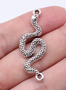 10个/包 41x15mm 古银色锌合金材质 蛇连接件 ABD-C16198