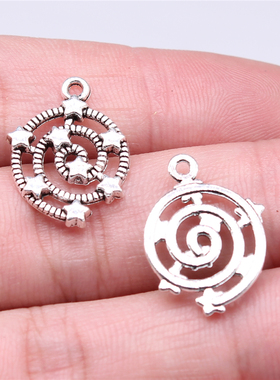 10个/包 21x15mm 古银色锌合金 DIY饰品配件星星吊坠 ABD-C13887