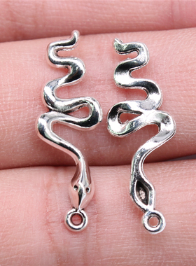 20个/包 28x10mm 古银色锌合金材质 蛇吊坠 ABD-C15002