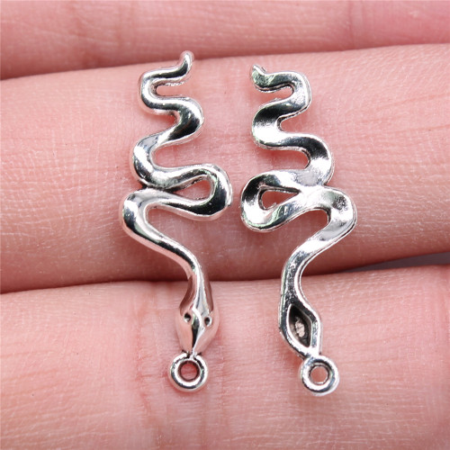 20个/包 28x10mm 古银色锌合金材质 蛇吊坠 ABD-C15002
