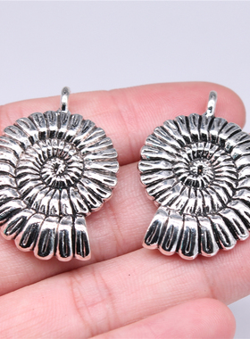 2个/包 36x27mm 多色锌合金材质 DIY饰品配件海螺吊坠 ABD-C11678