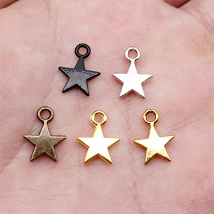 包 ABD 12x10mm 小星星吊坠 C10241 多色锌合金材质 40个