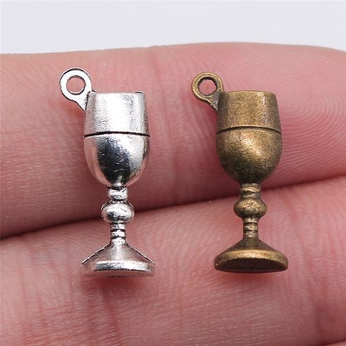 10个/包 20x7x5mm 多色DIY饰品配件 酒杯吊坠 ABD-C10532