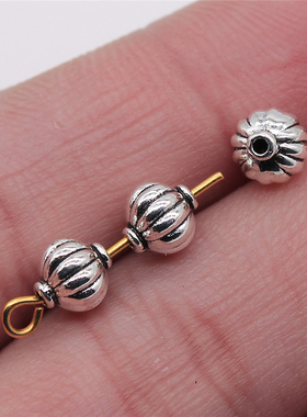 20个/包 6x6x6mm 多色 饰品配件 南瓜珠 隔位珠 小孔珠子