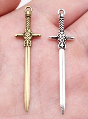 10个/包 50x12mm 二次元COSPLAY兵器系列吊坠 ABD-C16483