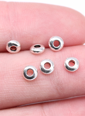 100个/包 5x5x2mm 多色 锌合金材质 隔位珠 ABD-C14832