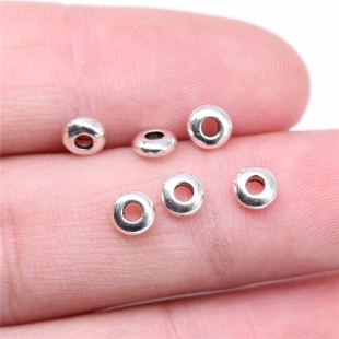 100个/包 5x5x2mm 多色 锌合金材质 隔位珠 ABD-C14832
