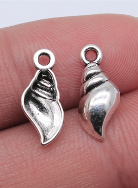 40个/包 16x17mm 古银色锌合金材质 海螺吊坠 ABD-C14486