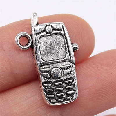 10个/包 24x16mm 多色锌合金材质 手机吊坠 ABD-C13884