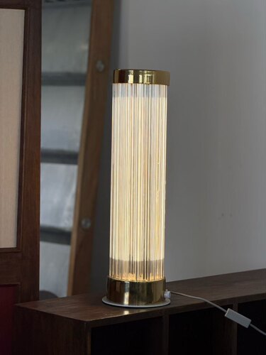 捷克70年代中古 Fa. Preciosa 水晶黄铜桌灯|氛围灯｜北京现货