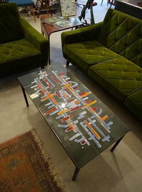 北京现货｜法国设计师Roger Capron作品陶艺铁制艺术咖啡桌/茶几