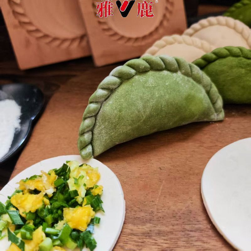 木质清明果米饺水饺艾饺饺子韭菜合子酥角手工米粿新款木制模具