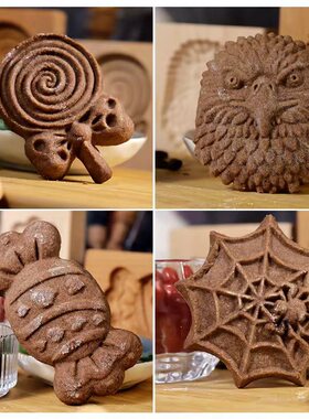 饼干模具跨境木质烘焙姜饼脆饼脆饼Cookie Mold Cutter糕点模具
